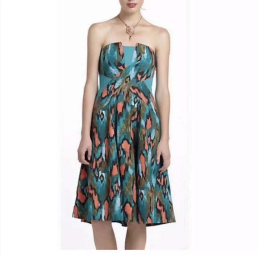 Anthropology strapless dress
